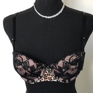 Victoria’s Secret Animal Print & Lace Balconet Bra
